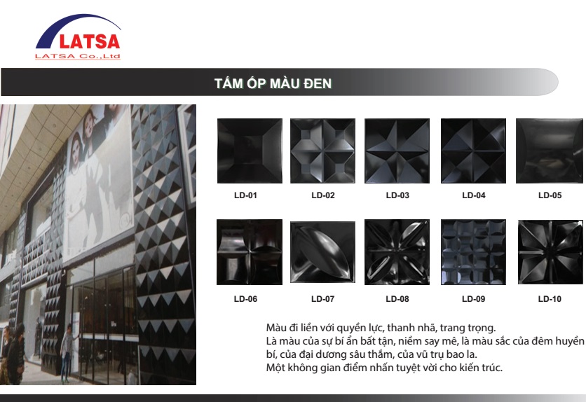 Tấm Ốp Màu Đen