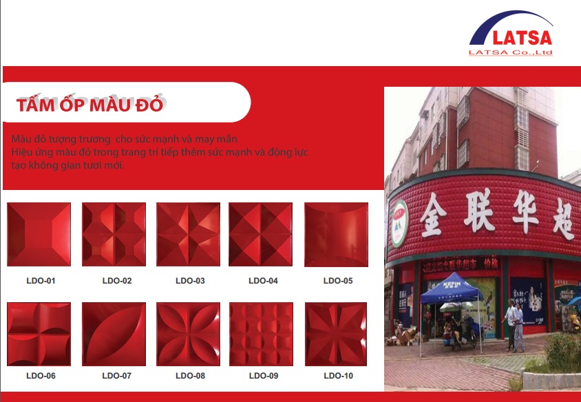 Tấm Ốp Màu Đỏ